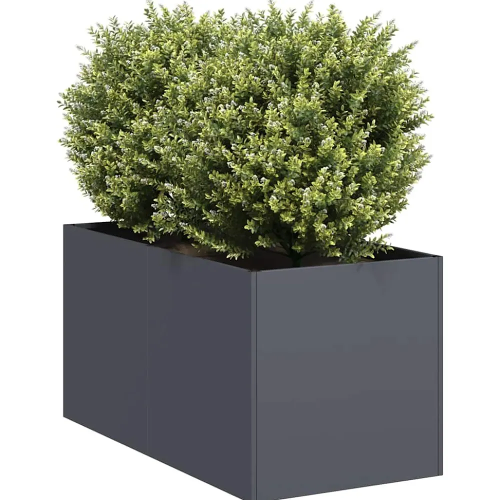 Outlet FinePRICE Kukkalaatikko antrasiitti 40x80x40 cm kylmävalssattu teräs (60733)