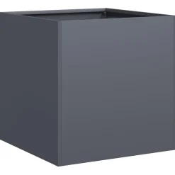 New FinePRICE Kukkalaatikko antrasiitti 40x40x40 cm kylmävalssattu teräs (60663)