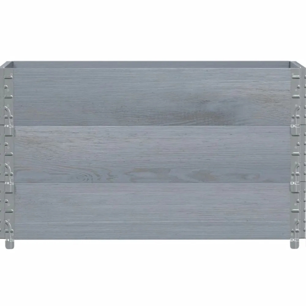 Online FinePRICE Kukkalaatikko harmaa 100x50 cm täysi mänty (95429)