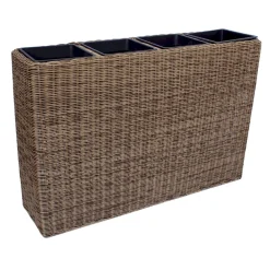 Hot Home4you Kukkalaatikko Wicker, 89x24x60cm, vaaleanruskea