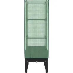 New FinePRICE Kukkalaatikko kasvihuonepeitteellä rottinkityyli 80x40x140 cm (15819)
