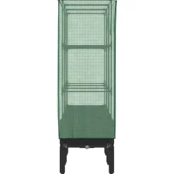 Sale FinePRICE Kukkalaatikko kasvihuonepeitteellä rottinkityyli 120x40x140 cm (15820)