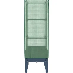 Hot FinePRICE Kukkalaatikko kasvihuonepeitteellä rottinkityyli 80x40x140 cm (15833)