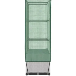 Hot FinePRICE Kukkalaatikko kasvihuonepeitteellä rottinkityyli 80x40x138 cm (15842)