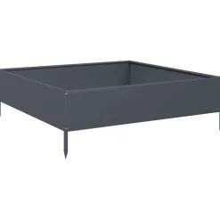 Discount FinePRICE Kukkalaatikko korotettu antrasiitti 100x100x33,5 cm teräs (51026)