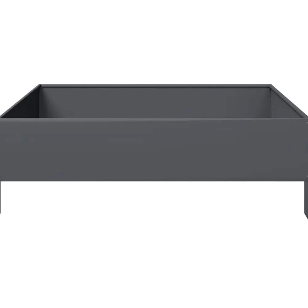 Discount FinePRICE Kukkalaatikko korotettu antrasiitti 100x100x33,5 cm teräs (51026)