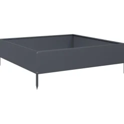 Discount FinePRICE Kukkalaatikko korotettu antrasiitti 100x100x33,5 cm teräs (51026)