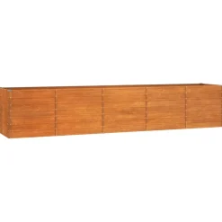 New FinePRICE Kukkalaatikko korotettu, ruoste, Corten teräs, eri kokoja (13585)