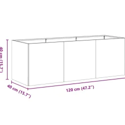 Clearance FinePRICE Kukkalaatikko oliivinvihreä 120x40x40 cm kylmävalssattu teräs (60678)