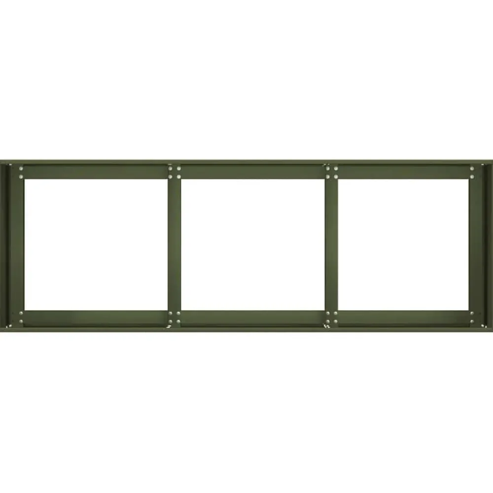 Clearance FinePRICE Kukkalaatikko oliivinvihreä 120x40x40 cm kylmävalssattu teräs (60678)