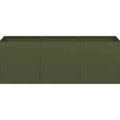 Clearance FinePRICE Kukkalaatikko oliivinvihreä 120x40x40 cm kylmävalssattu teräs (60678)