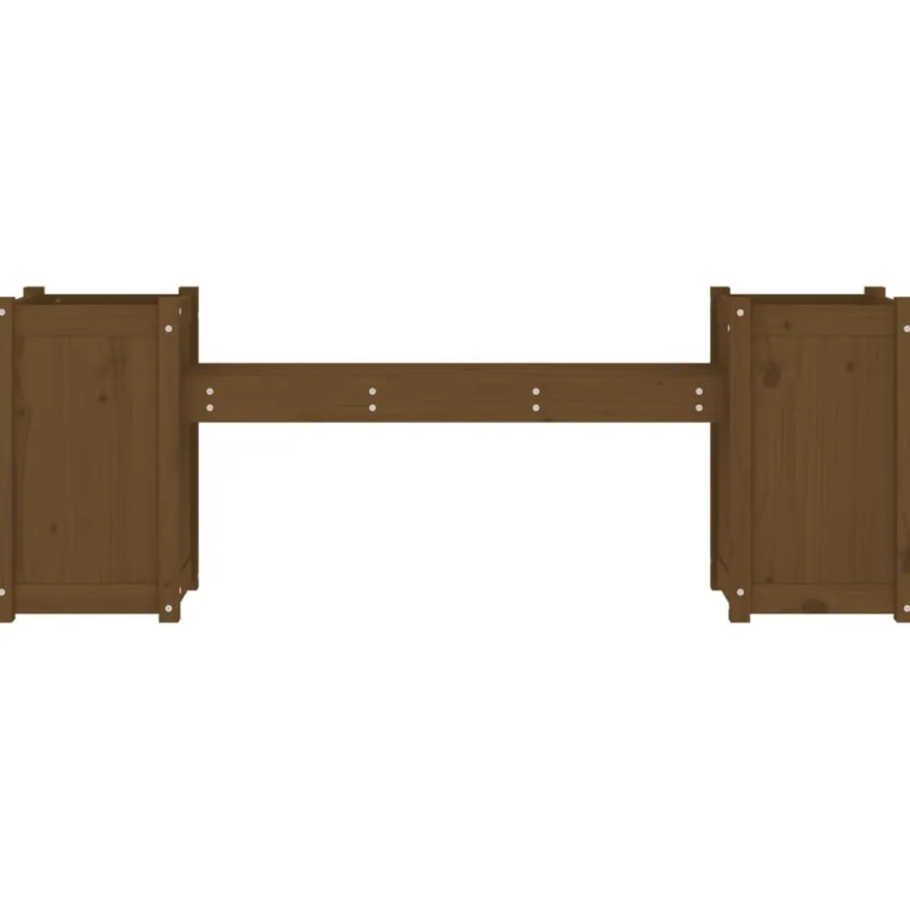 Outlet FinePRICE Kukkalaatikkopenkki hunajanruskea 180x36x63 cm, mänty