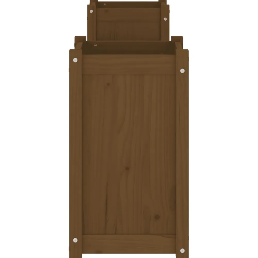 Outlet FinePRICE Kukkalaatikkopenkki hunajanruskea 180x36x63 cm, mänty
