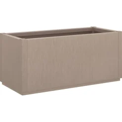 New FinePRICE Kukkalaatikko puutarhaan vaaleanruskea 80x36x35 cm PP (68778)
