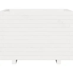 Sale FinePRICE Kukkalaatikko puutarhaan valkoinen 70x70x49,5 cm täysi mänty (47364)
