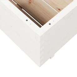 Sale FinePRICE Kukkalaatikko puutarhaan valkoinen 70x70x49,5 cm täysi mänty (47364)