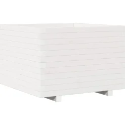 Sale FinePRICE Kukkalaatikko puutarhaan valkoinen 70x70x49,5 cm täysi mänty (47364)
