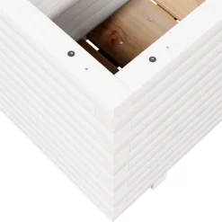 Discount FinePRICE Kukkalaatikko puutarhaan valkoinen 70x40x49,5 cm täysi mänty (47369)