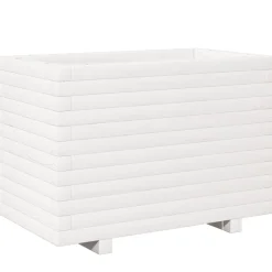 Discount FinePRICE Kukkalaatikko puutarhaan valkoinen 70x40x49,5 cm täysi mänty (47369)
