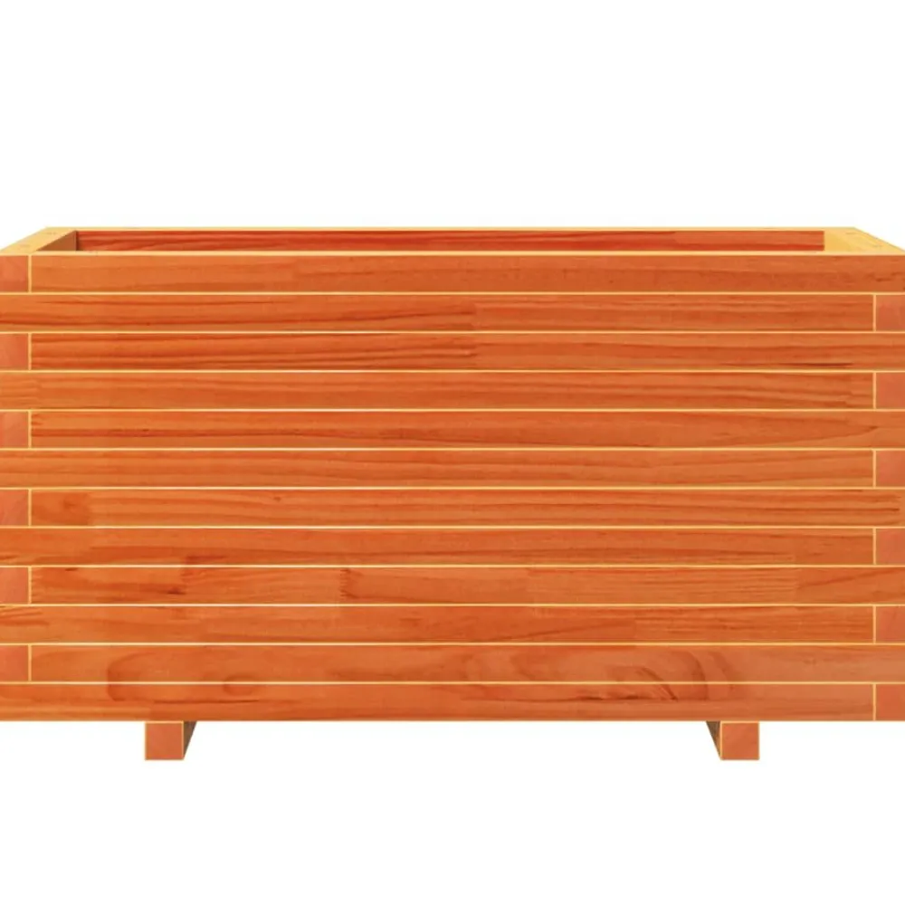 Hot FinePRICE Kukkalaatikko puutarhaan vahanruskea 90x40x49,5 cm täysi mänty (47375)