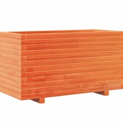 Hot FinePRICE Kukkalaatikko puutarhaan vahanruskea 90x40x49,5 cm täysi mänty (47375)