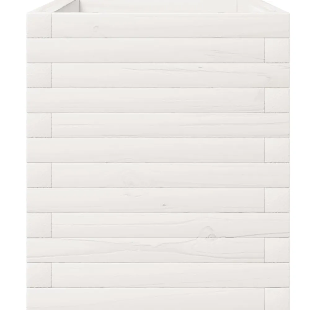 Online FinePRICE Kukkalaatikko puutarhaan valkoinen 110x40x49,5 cm täysi mänty (47379)