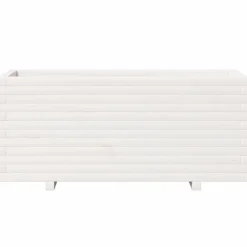 Online FinePRICE Kukkalaatikko puutarhaan valkoinen 110x40x49,5 cm täysi mänty (47379)