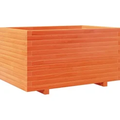 Hot FinePRICE Kukkalaatikko puutarhaan vahanruskea 90x60x49,5 cm täysi mänty (47385)