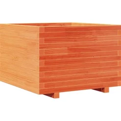 Clearance FinePRICE Kukkalaatikko puutarhaan vahanruskea 70x70x49,5 cm täysi mänty (47365)