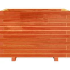 Clearance FinePRICE Kukkalaatikko puutarhaan vahanruskea 70x70x49,5 cm täysi mänty (47365)