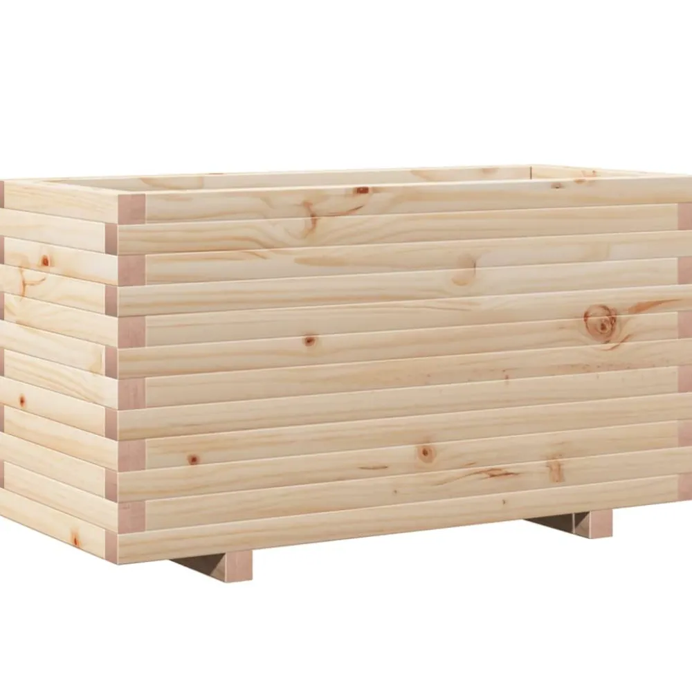 Outlet FinePRICE Kukkalaatikko puutarhaan 90x40x49,5 cm täysi mänty (47373)