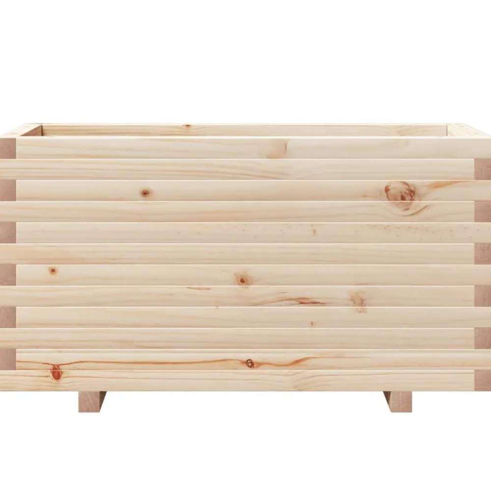 Outlet FinePRICE Kukkalaatikko puutarhaan 90x40x49,5 cm täysi mänty (47373)