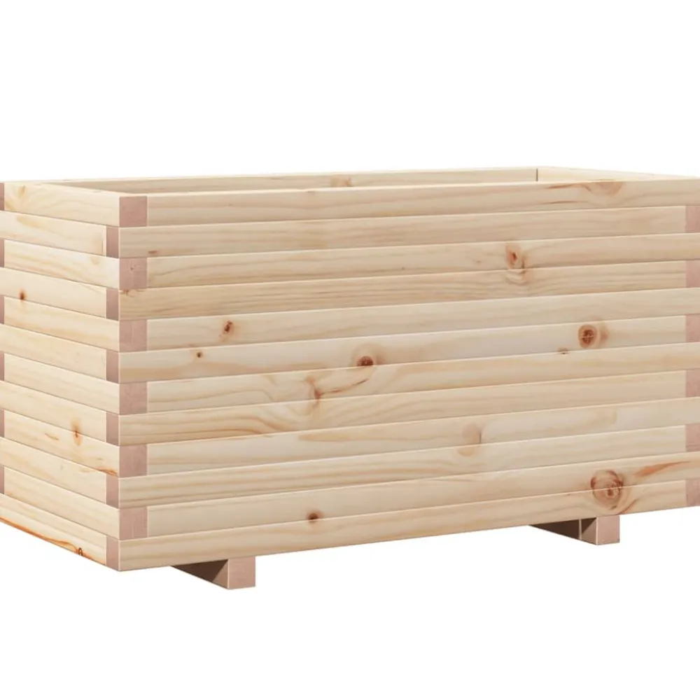 Outlet FinePRICE Kukkalaatikko puutarhaan 90x40x49,5 cm täysi mänty (47373)