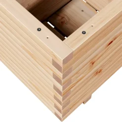 Outlet FinePRICE Kukkalaatikko puutarhaan 90x40x49,5 cm täysi mänty (47373)
