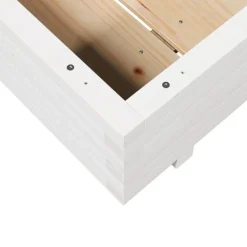 New FinePRICE Kukkalaatikko valkoinen 90x90x26,5 cm täysi mänty (47314)