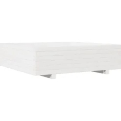 New FinePRICE Kukkalaatikko valkoinen 90x90x26,5 cm täysi mänty (47314)