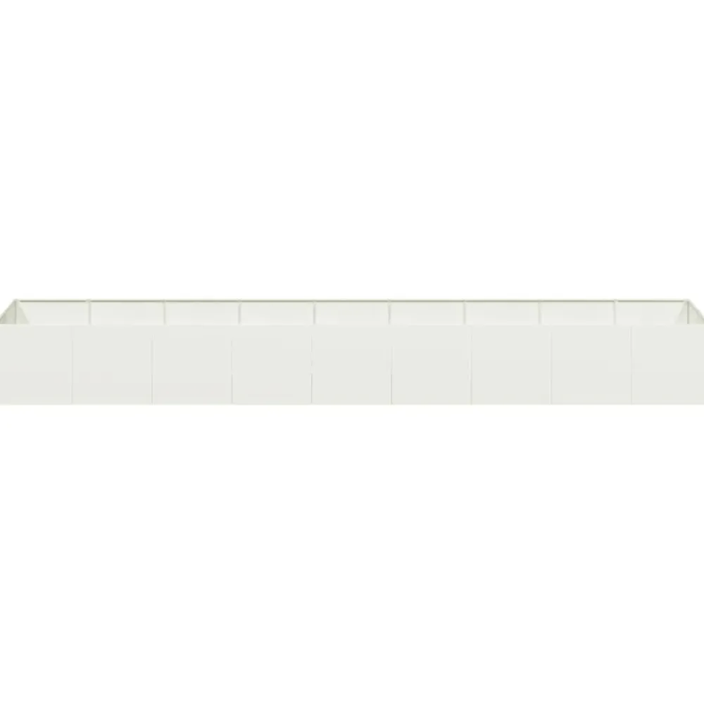 Sale FinePRICE Kukkalaatikko valkoinen 360x80x40 cm teräs (60767)