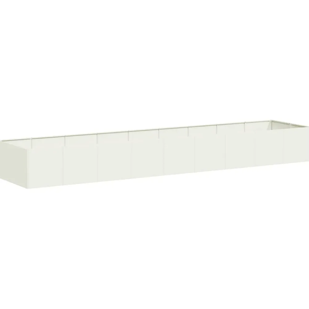 Sale FinePRICE Kukkalaatikko valkoinen 360x80x40 cm teräs (60767)
