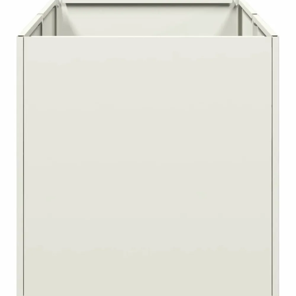 Online FinePRICE Kukkalaatikko valkoinen 40x80x40 cm kylmävalssattu teräs (60732)