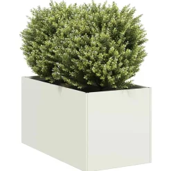 Online FinePRICE Kukkalaatikko valkoinen 40x80x40 cm kylmävalssattu teräs (60732)