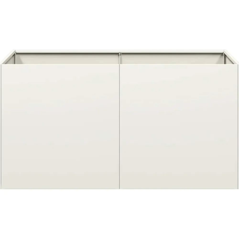 Discount FinePRICE Kukkalaatikko valkoinen 80x40x40 cm kylmävalssattu teräs (60669)