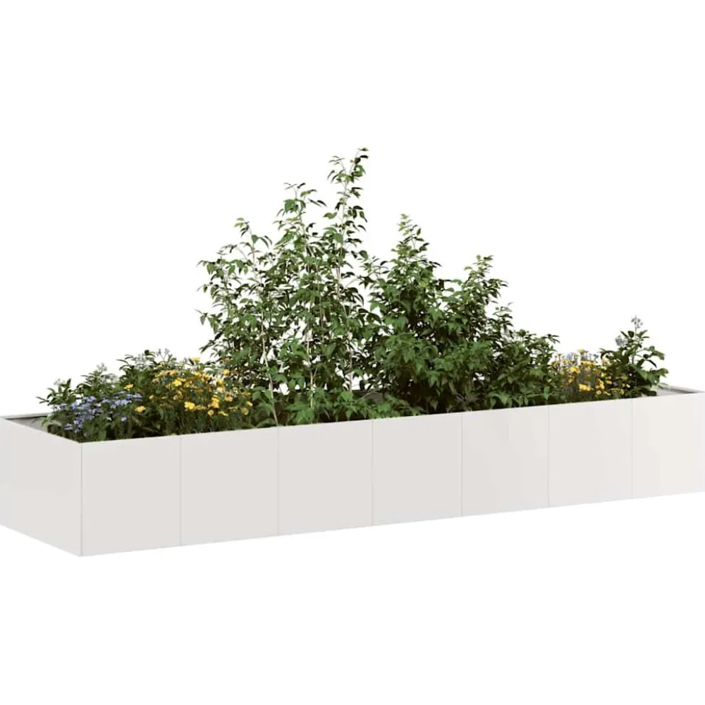 Best FinePRICE Kukkalaatikko 280x80x40 cm ruostumaton teräs (60763)