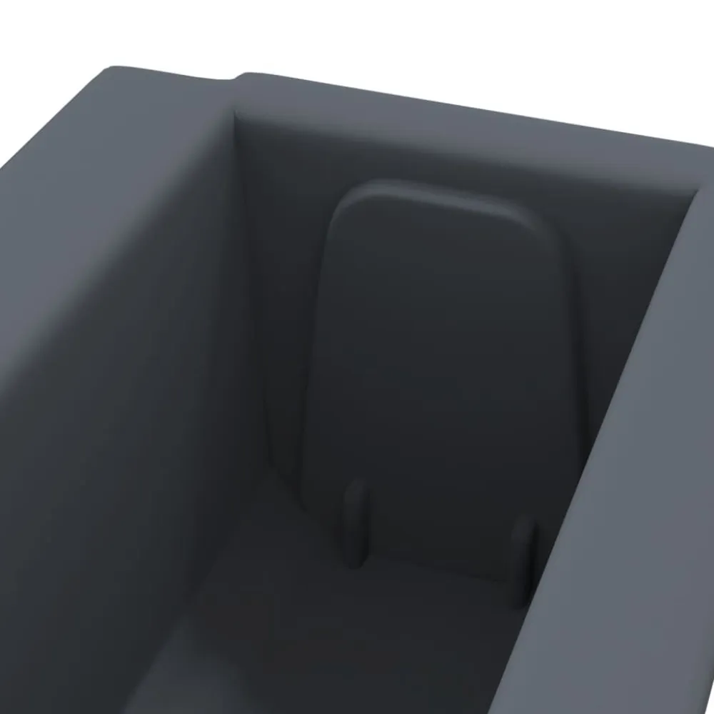 FinePRICE Kukkalaatikot eurolavoille 12 kpl harmaa 36x13,5x9,5 cm PP (18302)