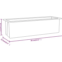FinePRICE Kukkalaatikot eurolavoille 12 kpl harmaa 36x13,5x9,5 cm PP (18302)