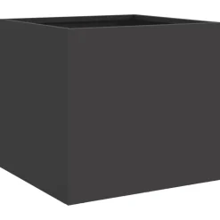 Online FinePRICE Kukkalaatikot 2 kpl musta 32x30x29 cm teräs (41536)