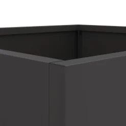Online FinePRICE Kukkalaatikot 2 kpl musta 32x30x29 cm teräs (41536)