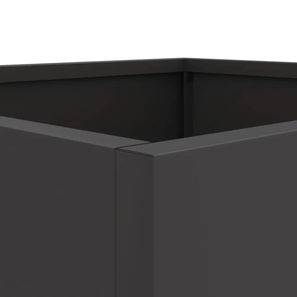 Online FinePRICE Kukkalaatikot 2 kpl musta 32x30x29 cm teräs (41536)