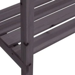 Outlet FinePRICE Kukkapöytä hyllyillä harmaa 78x38x82,5 cm, kuusi