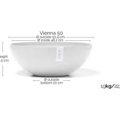 Clearance Ecopots Kukkaruukku Vienna, eri kokoja ja värejä