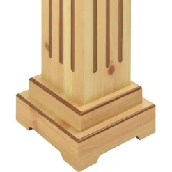 Discount FinePRICE Kukkateline klassinen pilari neliö vaalea puu 17x17x66 cm MDF